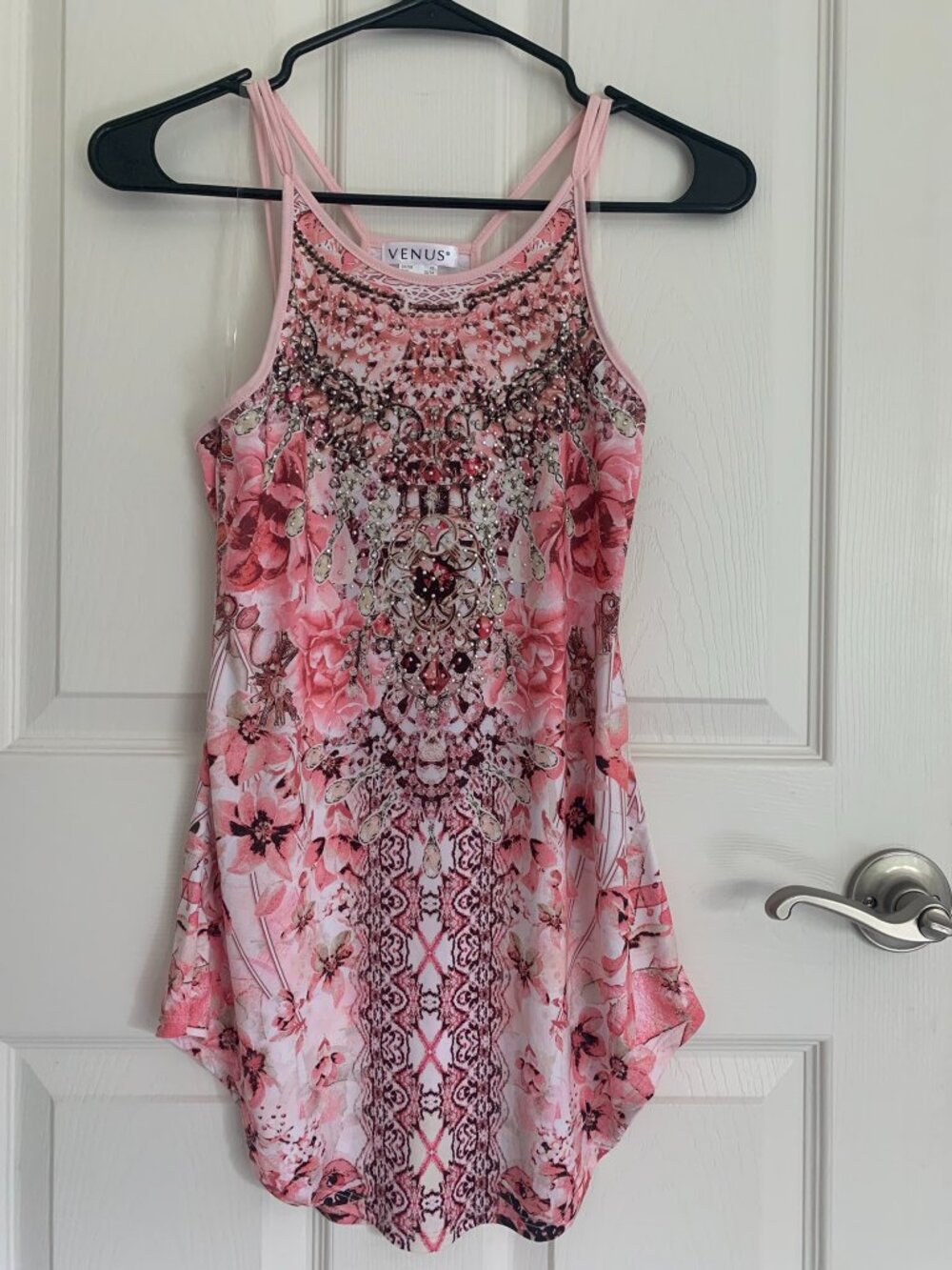 Venus Women's Embellished Halter Blouse, Pink, size XS NWOT
